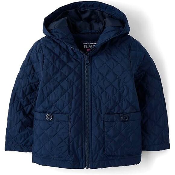 The Children's Place Toddler Quilted Puffer Jacket (Unisex Size 3T)Hooded Zip Up - Picture 1 of 6